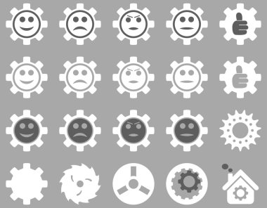 Araçlar ve gülümseme Gears simgeler