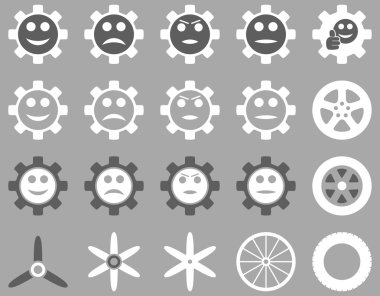Araçlar ve gülümseme Gears simgeler