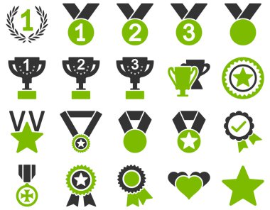 Rekabet ve başarı Bicolor simgeler