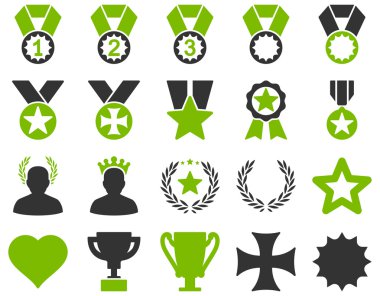 Rekabet ve başarı Bicolor simgeler