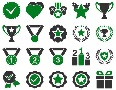 Rekabet ve başarı Bicolor simgeler