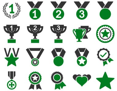 Rekabet ve başarı Bicolor simgeler