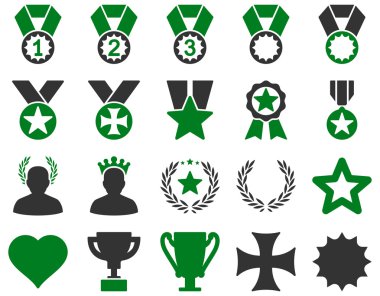 Rekabet ve başarı Bicolor simgeler