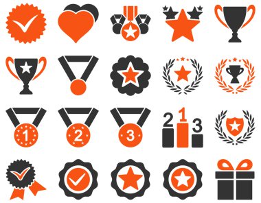 Rekabet ve başarı Bicolor simgeler