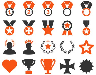 Rekabet ve başarı Bicolor simgeler