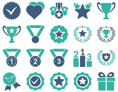 Rekabet ve başarı Bicolor simgeler