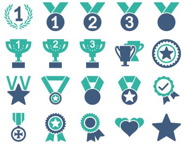 Rekabet ve başarı Bicolor simgeler