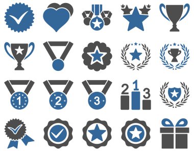 Rekabet ve başarı Bicolor simgeler