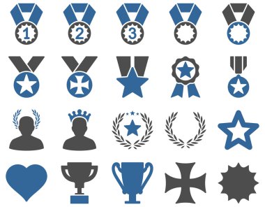 Rekabet ve başarı Bicolor simgeler