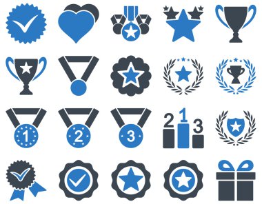 Rekabet ve başarı Bicolor simgeler