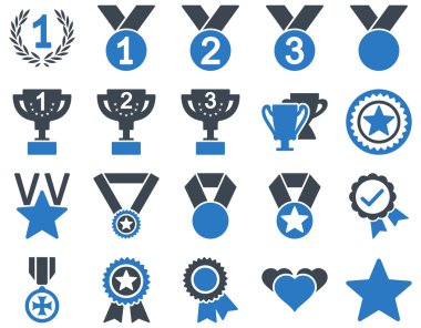 Rekabet ve başarı Bicolor simgeler