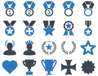 Rekabet ve başarı Bicolor simgeler