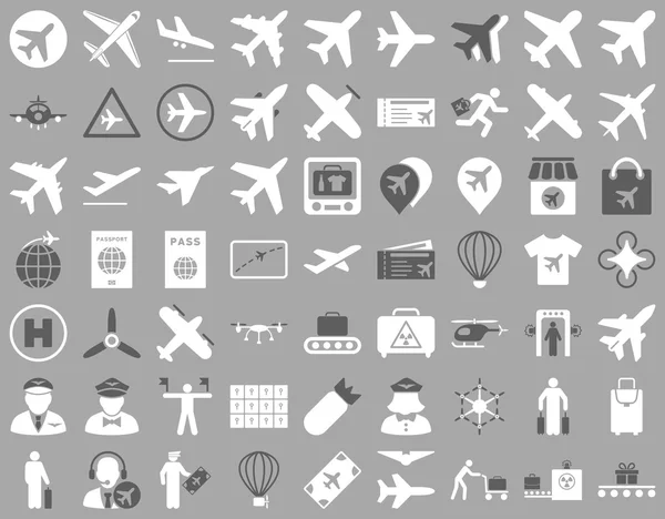 Aviation Icon Set — Stock Vector