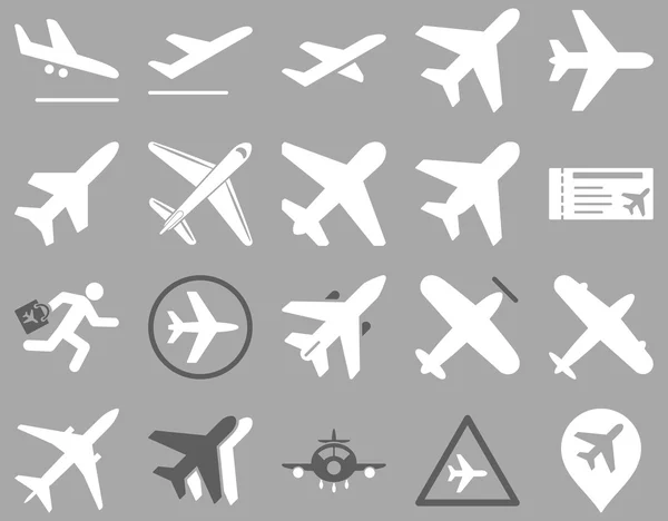 Conjunto de ícone de aviação — Vetor de Stock