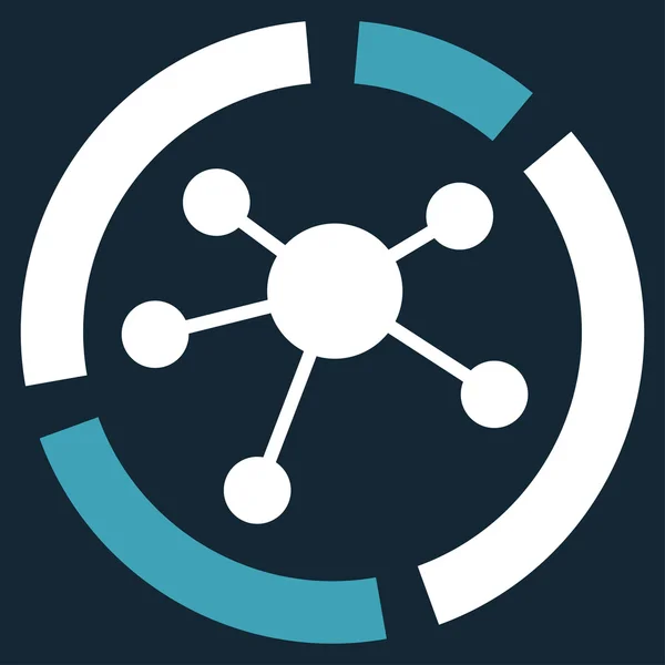 Icona del diagramma delle connessioni da Business Bicolor Set — Vettoriale Stock