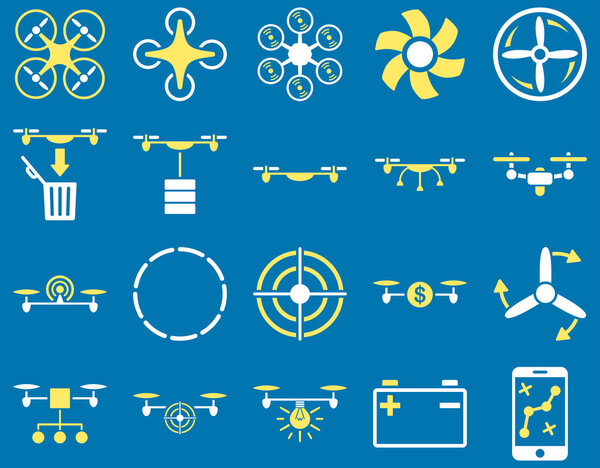 Air drone and quadcopter tool icons