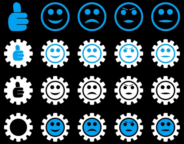 Ayarları ve gülümseme Gears simgeler