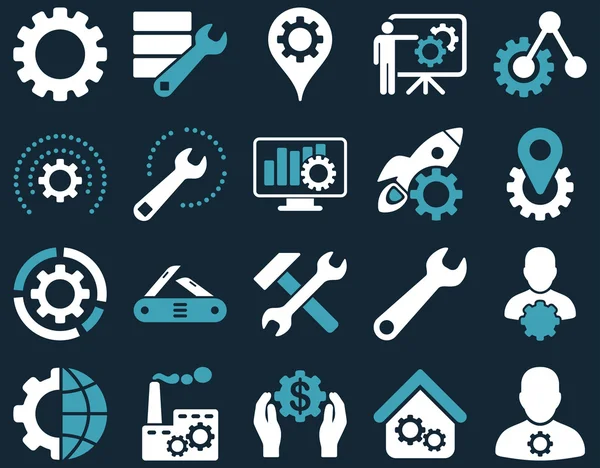 Settings and Tools Icons — Stock Vector