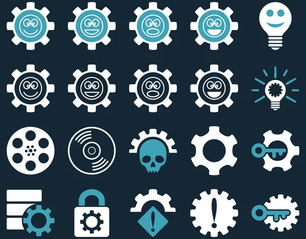 Araçlar ve gülümseme Gears simgeler