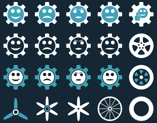Araçlar ve gülümseme Gears simgeler