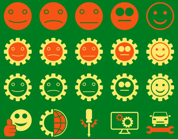 Araçlar ve gülümseme Gears simgeler