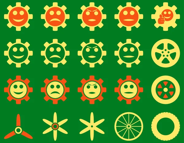 Araçlar ve gülümseme Gears simgeler