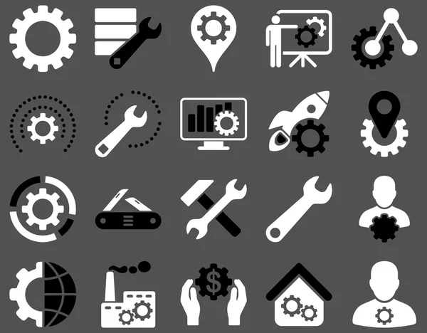 Configuración y herramientas Iconos — Vector de stock