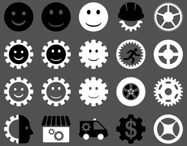 Araçlar ve gülümseme Gears simgeler