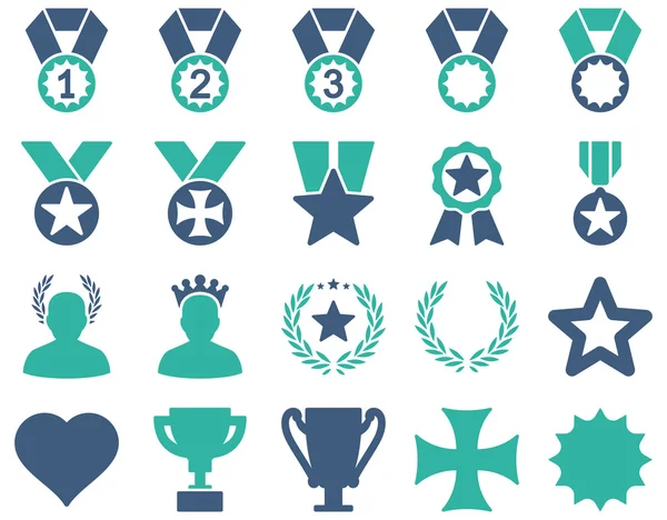 Rekabet ve başarı Bicolor simgeler