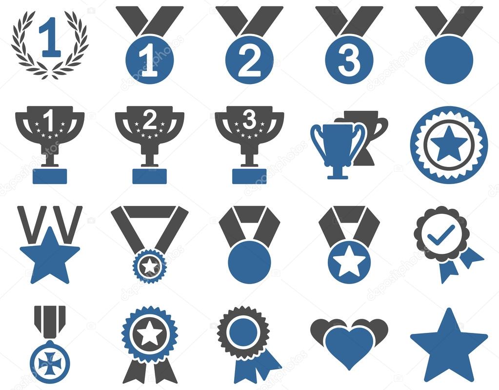 Competition and Success Bicolor Icons