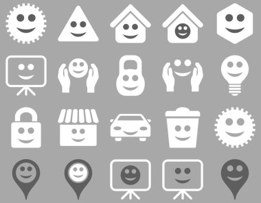 Araçlar, seçenekler, gülümsüyor, nesneleri simgeler