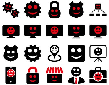 Araçlar, Dişliler, gülümsüyor, dilspays simgeleri.