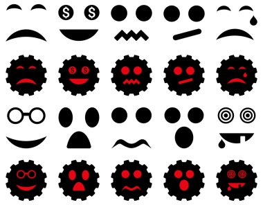 Aracı, dişli, gülümseme, duygu simgeleri