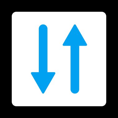 Oklar Exchange dikey düz mavi ve beyaz renkler düğmesini yuvarlak