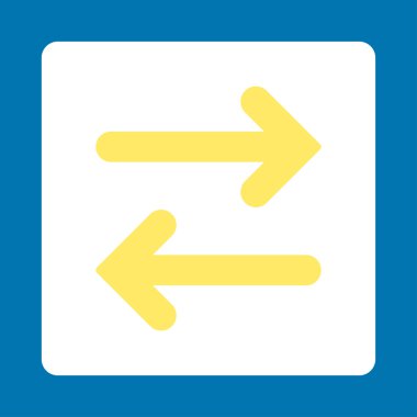 Fiske vurmak yatay düz sarı ve beyaz renklerde yuvarlak düğmesi