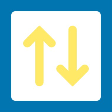 Fiske vurmak dikey düz sarı ve beyaz renklerde yuvarlak düğmesi