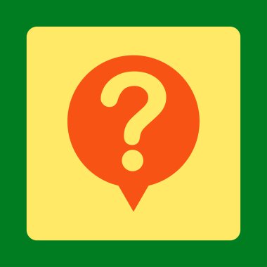 Durum yuvarlak düz turuncu ve sarı renkler düğmesi