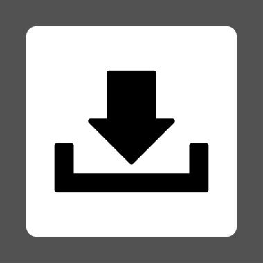 Yuvarlak düz siyah ve beyaz renkleri düğmesini indir