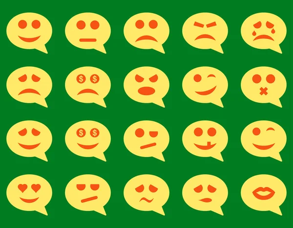 Chat emotion smile icons — Stock Photo, Image