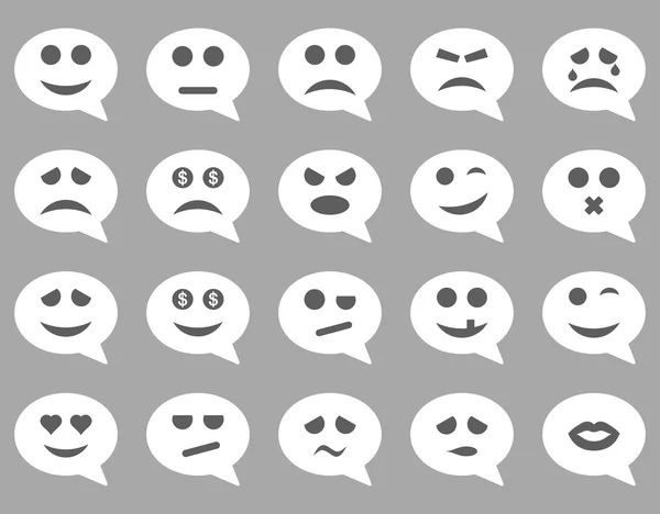 Chat emotion smile icons — Stock Photo, Image