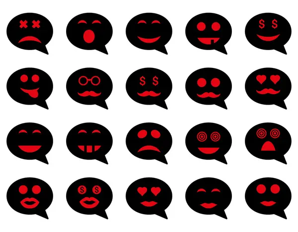 Chat emoción sonreír iconos — Foto de Stock