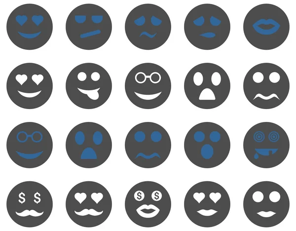 Iconos de sonrisa y emoción — Foto de Stock