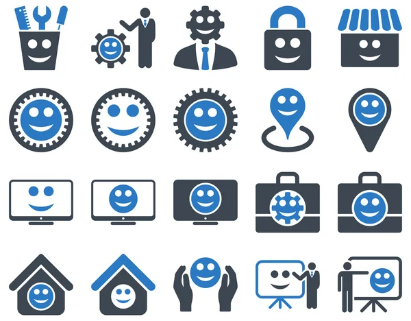 Werkzeuge, Zahnräder, Lächeln, Management-Symbole. — Stockfoto