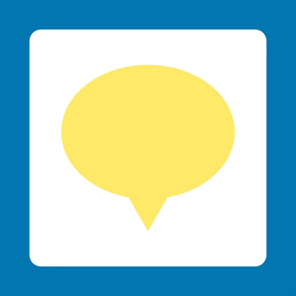 Tlačítko zaoblený banner ploché žluté a bílé barvy — Stock fotografie