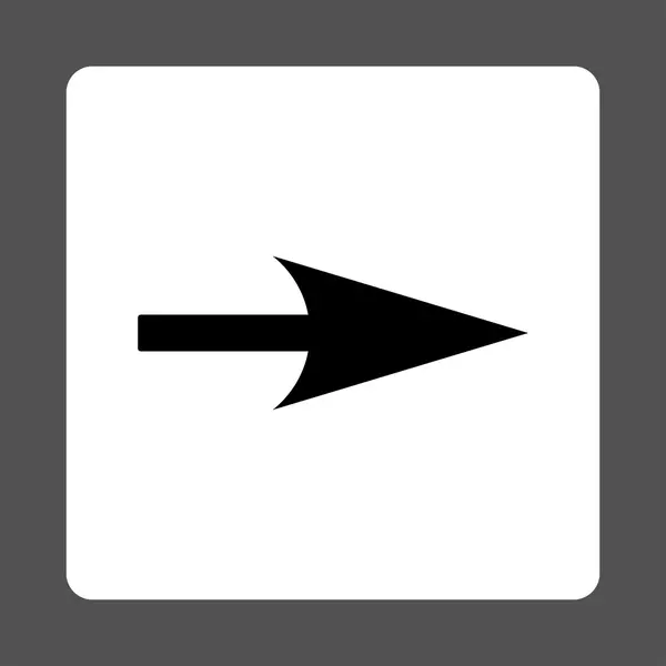 Tlačítko šipka osy X ploché černé a bílé barvy, zaoblený — Stock fotografie