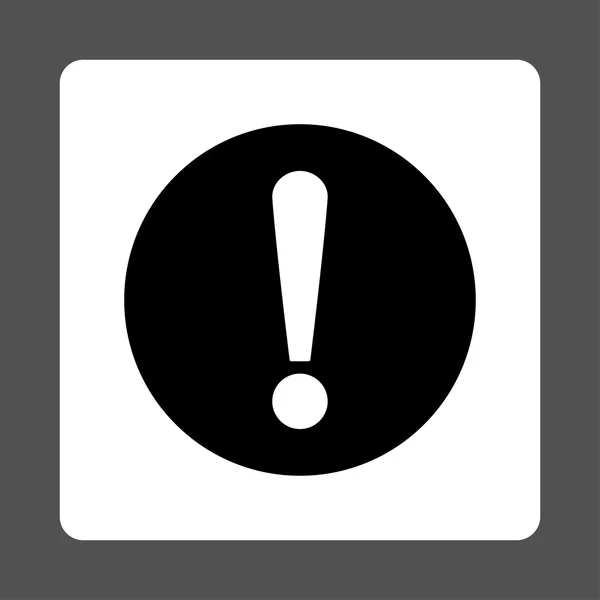 Problema plana cores preto e branco botão arredondado — Fotografia de Stock