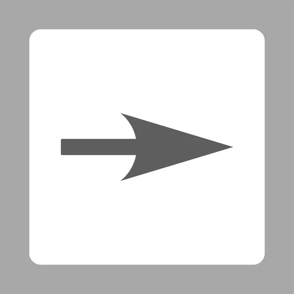 Seta Eixo X plana cinza escuro e branco cores arredondadas botão — Fotografia de Stock