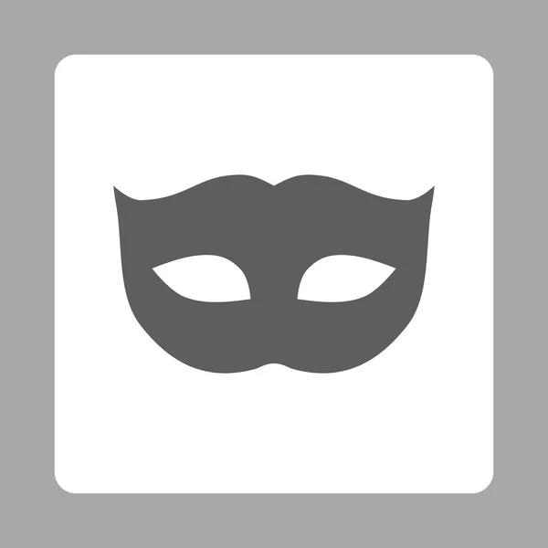 Privacidade Máscara plana cinza escuro e branco cores arredondadas botão — Fotografia de Stock