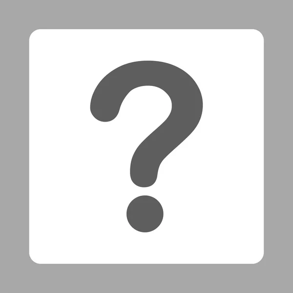 Question flat dark gray and white colors rounded button — Stock Photo, Image