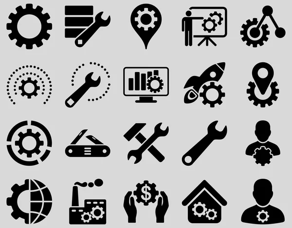 Inställningar och verktyg ikoner — Stockfoto